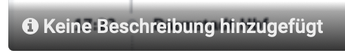 Der Hinweis "Keine Beschreibung hinzugefügt", der direkt nach dem Hochladen einer Medien-Datei erscheint.